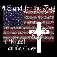 Stand For The Flag, I Kneel At The Cross Patriotic Christian Impact Tech Backpack