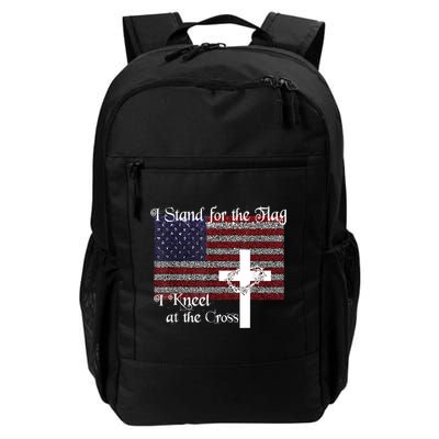 Stand For The Flag, I Kneel At The Cross Patriotic Christian Backpack