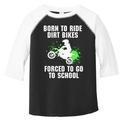 Supercross Forced To Go To School Motocross Dirt Bike Gift Toddler Fine Jersey T-Shirt