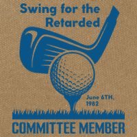 Swing For The Retarded June 6th 1982 Committee Member Cotton Canvas Backpack