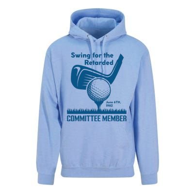 Swing For The Retarded June 6th 1982 Committee Member Unisex Surf Hoodie