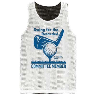 Swing For The Retarded June 6th 1982 Committee Member Mesh Reversible Basketball Jersey Tank