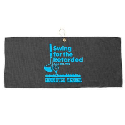 Swing For The Retarded June 6th 1982 Committee Large Microfiber Waffle Golf Towel