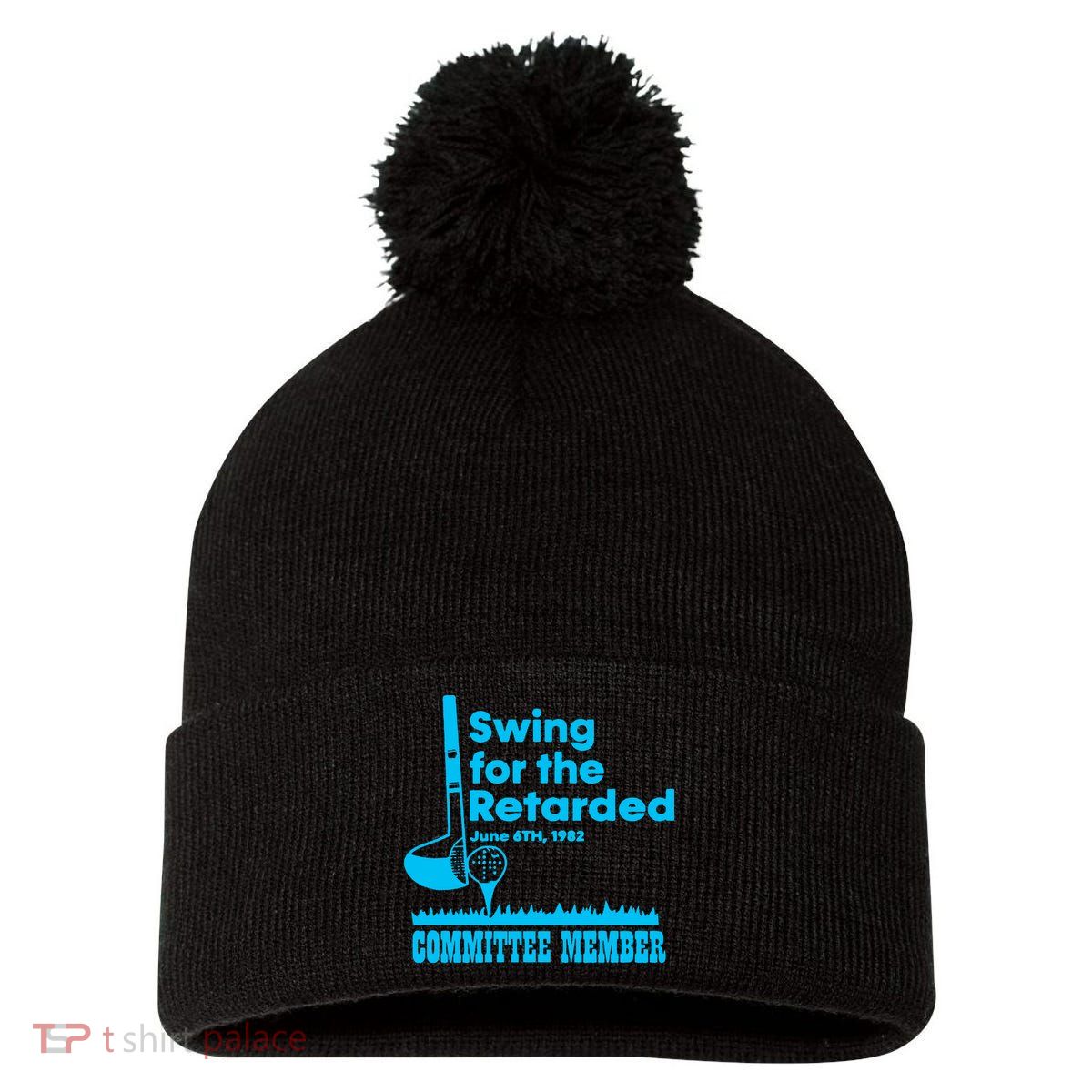 Swing For The Retarded June 6th 1982 Committee Pom Pom 12in Knit Beanie