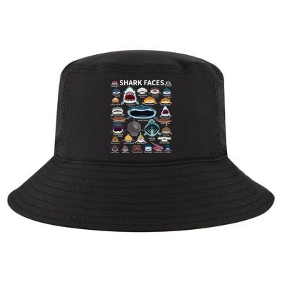 Shark Faces Type Of Shark Shark Faces Of All Kinds Cool Comfort Performance Bucket Hat