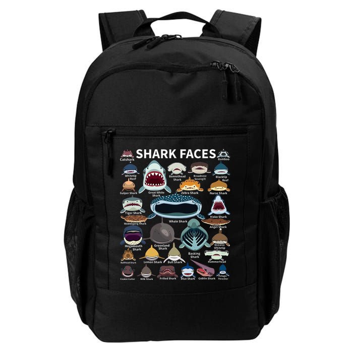Shark Faces Type Of Shark Shark Faces Of All Kinds Backpack