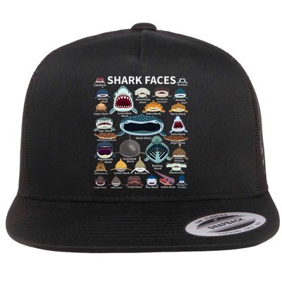 Shark Faces Type Of Shark Shark Faces Of All Kinds Flatbill Hat