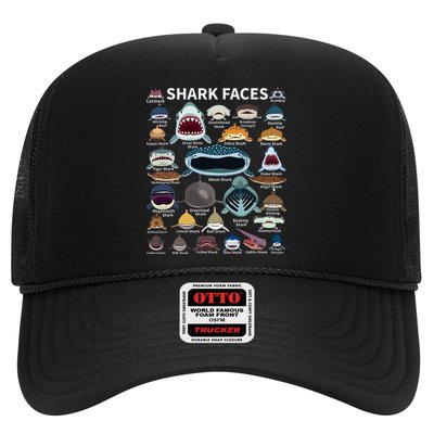 Shark Faces Type Of Shark Shark Faces Of All Kinds Trucker Hat