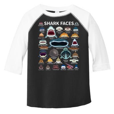 Shark Faces Type Of Shark Shark Faces Of All Kinds Toddler Fine Jersey T-Shirt