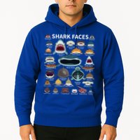 Shark Faces Type Of Shark Shark Faces Of All Kinds Hoodie
