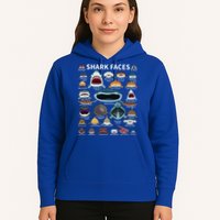 Shark Faces Type Of Shark Shark Faces Of All Kinds Hoodie