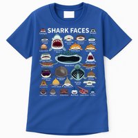 Shark Faces Type Of Shark Shark Faces Of All Kinds Tall T-Shirt