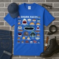 Shark Faces Type Of Shark Shark Faces Of All Kinds Tall T-Shirt