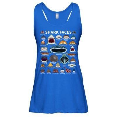 Shark Faces Type Of Shark Shark Faces Of All Kinds Ladies Essential Flowy Tank