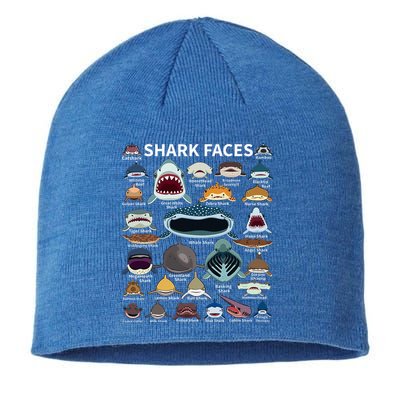 Shark Faces Type Of Shark Shark Faces Of All Kinds Sustainable Beanie