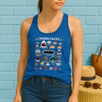 Shark Faces Type Of Shark Shark Faces Of All Kinds Womens Tank Top
