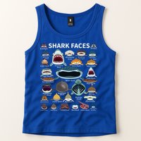 Shark Faces Type Of Shark Shark Faces Of All Kinds Tank Top