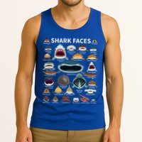 Shark Faces Type Of Shark Shark Faces Of All Kinds Tank Top