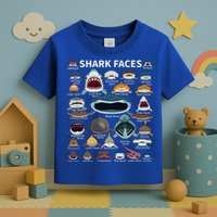 Shark Faces Type Of Shark Shark Faces Of All Kinds Toddler T-Shirt
