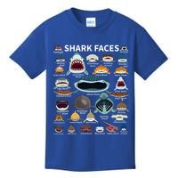 Shark Faces Type Of Shark Shark Faces Of All Kinds Kids T-Shirt