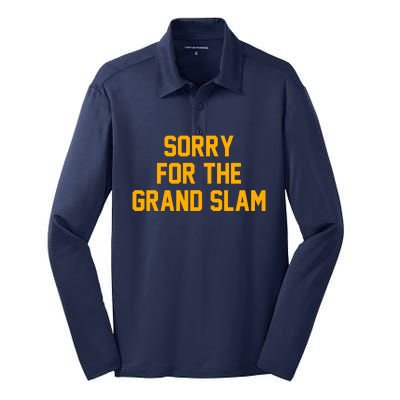 Sorry For The Grand Slam Silk Touch Performance Long Sleeve Polo