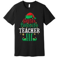 Santa's Favorite Teacher Elf Christmas Family Matching Premium T-Shirt