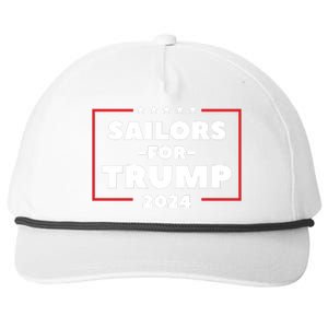 Sailors For Trump 2024 US Navy Donald Trump Support Snapback Five-Panel Rope Hat