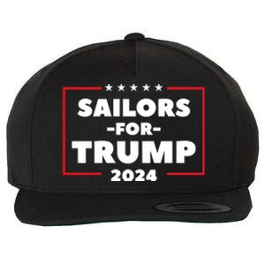 Sailors For Trump 2024 US Navy Donald Trump Support Wool Snapback Cap