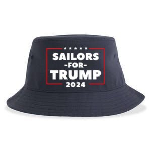 Sailors For Trump 2024 US Navy Donald Trump Support Sustainable Bucket Hat