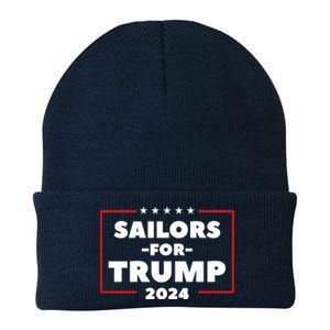 Sailors For Trump 2024 US Navy Donald Trump Support Knit Cap Winter Beanie