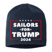 Sailors For Trump 2024 US Navy Donald Trump Support Sustainable Beanie