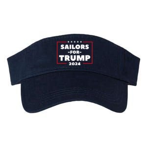 Sailors For Trump 2024 US Navy Donald Trump Support Valucap Bio-Washed Visor