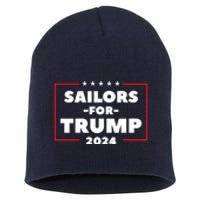 Sailors For Trump 2024 US Navy Donald Trump Support Short Acrylic Beanie