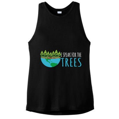 Speak For The Trees Activists Environt Earth Day Gift Ladies PosiCharge Tri-Blend Wicking Tank