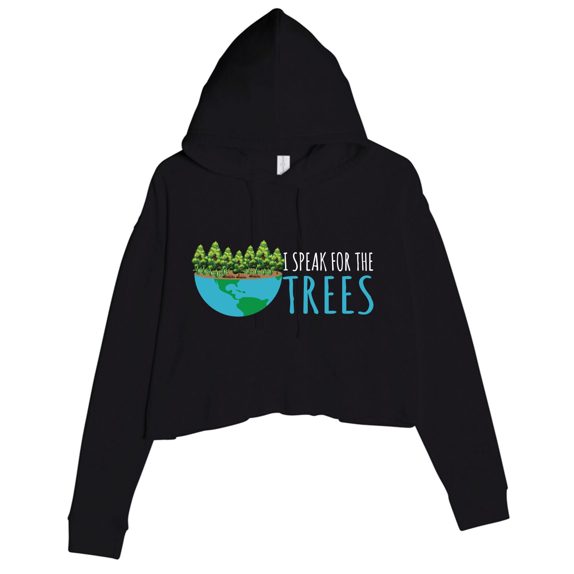 Speak For The Trees Activists Environt Earth Day Gift Crop Fleece Hoodie