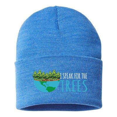 Speak For The Trees Activists Environt Earth Day Gift Sustainable Knit Beanie