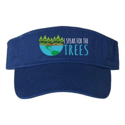 Speak For The Trees Activists Environt Earth Day Gift Valucap Bio-Washed Visor