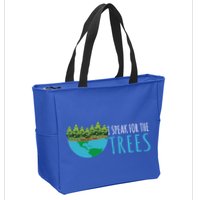 Speak For The Trees Activists Environt Earth Day Gift Zip Tote Bag