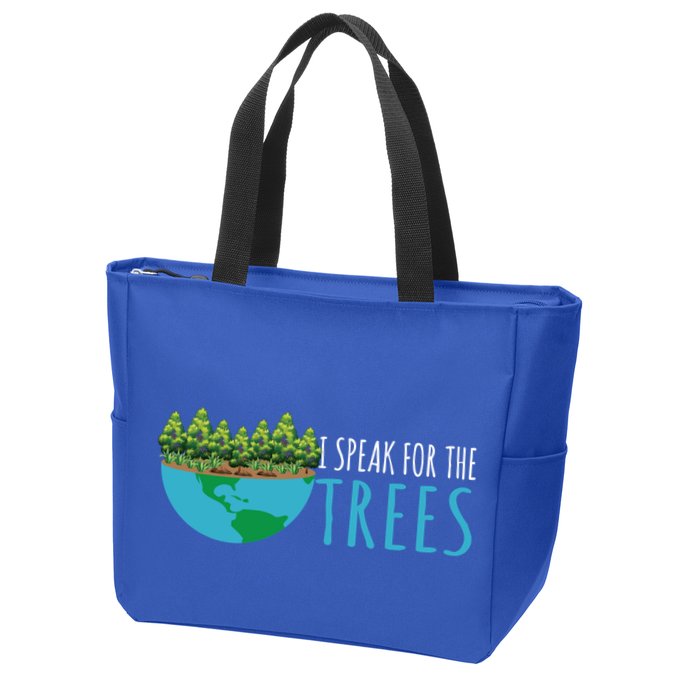 Speak For The Trees Activists Environt Earth Day Gift Zip Tote Bag