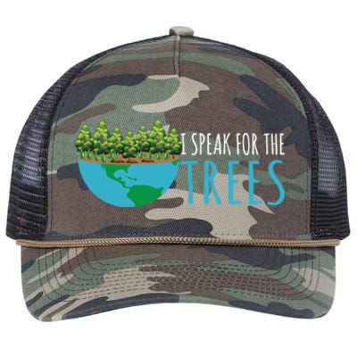 Speak For The Trees Activists Environt Earth Day Gift Retro Rope Trucker Hat Cap