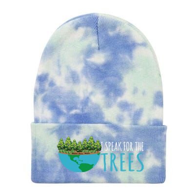 Speak For The Trees Activists Environt Earth Day Gift Tie Dye 12in Knit Beanie