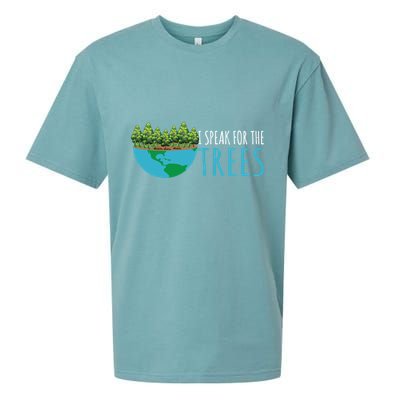 Speak For The Trees Activists Environt Earth Day Gift Sueded Cloud Jersey T-Shirt