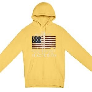 Stand For The Flag Cute Gift Kneel For Cross Love Usa Funny Gift Premium Pullover Hoodie