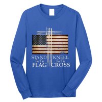 Stand For The Flag Cute Gift Kneel For Cross Love Usa Funny Gift Long Sleeve Shirt