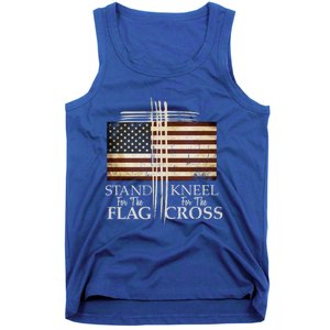 Stand For The Flag Cute Gift Kneel For Cross Love Usa Funny Gift Tank Top