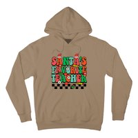 Santas Favorite Teacher Retro Groovy Christmas Xmas Hoodie