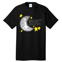 Shoot For The Moon Quote Wmoon & Stars Cute Tall T-Shirt