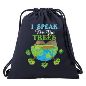 Speak For Trees Love World Save Planet Hour Day Earth Gift Drawstring Bag