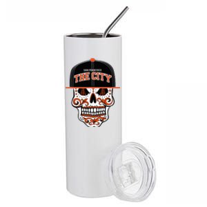 San Francisco The City Sugar Skull Stainless Steel Tumbler