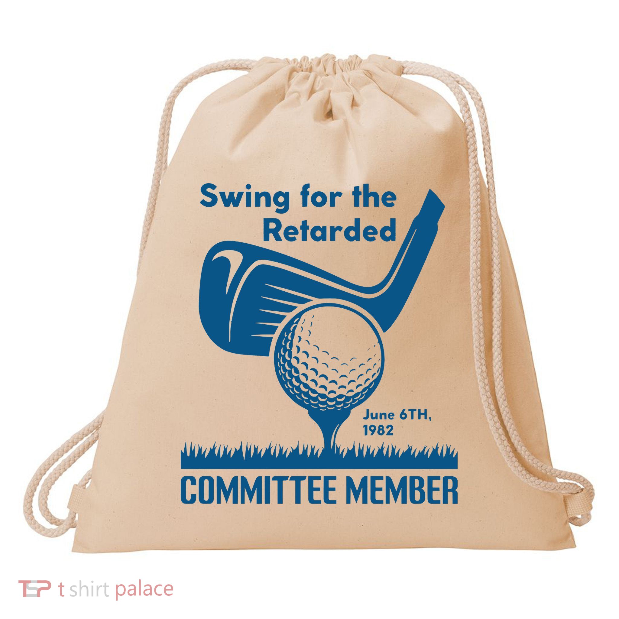 Swing For The Retarded Drawstring Bag